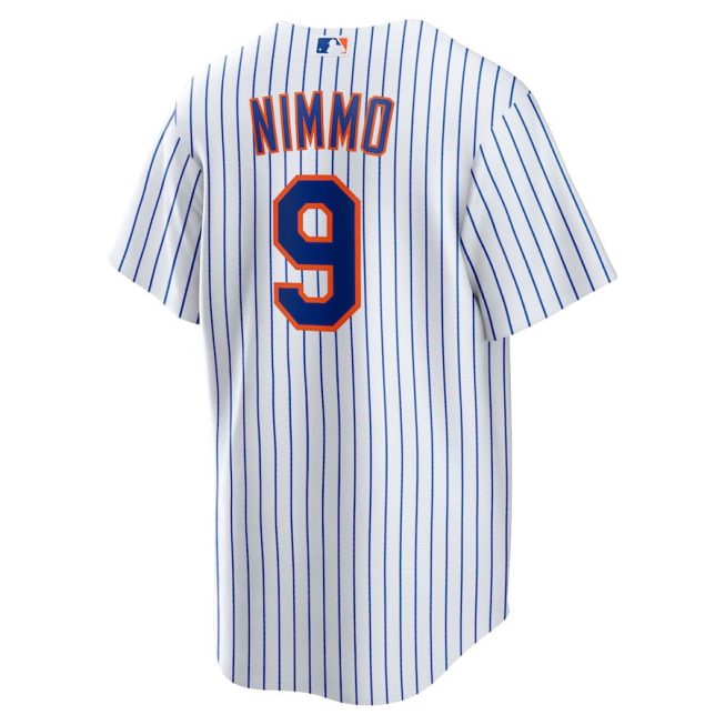 Brandon Nimmo 9 New York Mets Home Men Jersey - White - Image 3