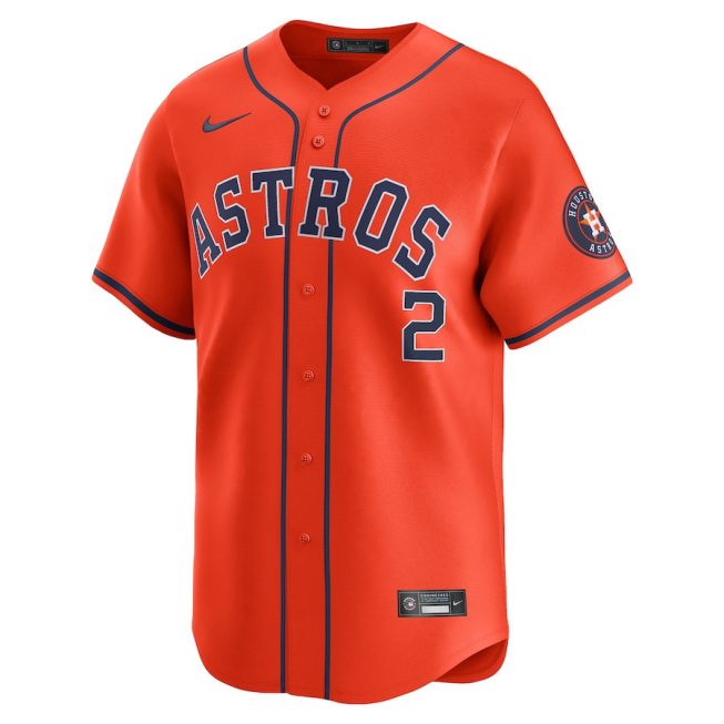 Alex Bregman 2 Houston Astros Alternate Limited Men Jersey - Orange - Image 2