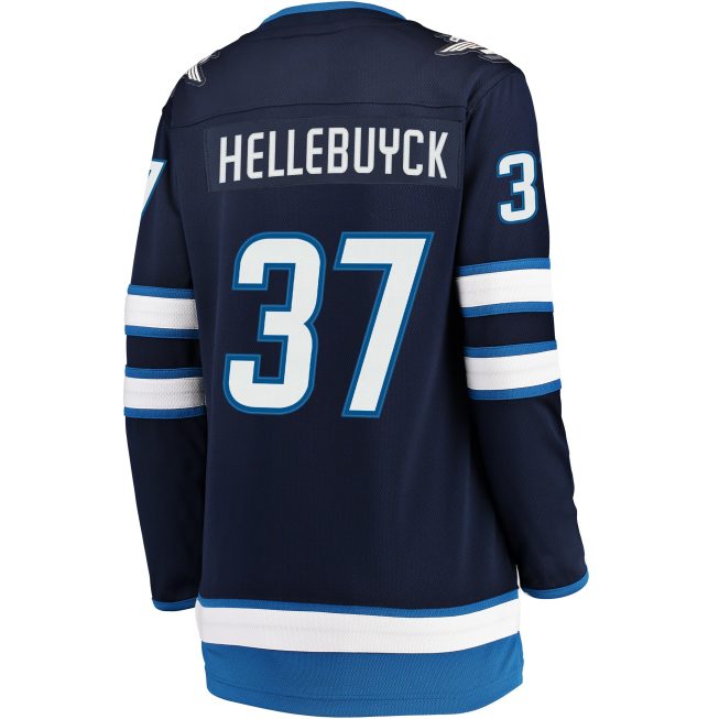 Connor Hellebuyck Winnipeg Jets Fanatics Women's Breakaway Player Jersey - Navy - Image 3