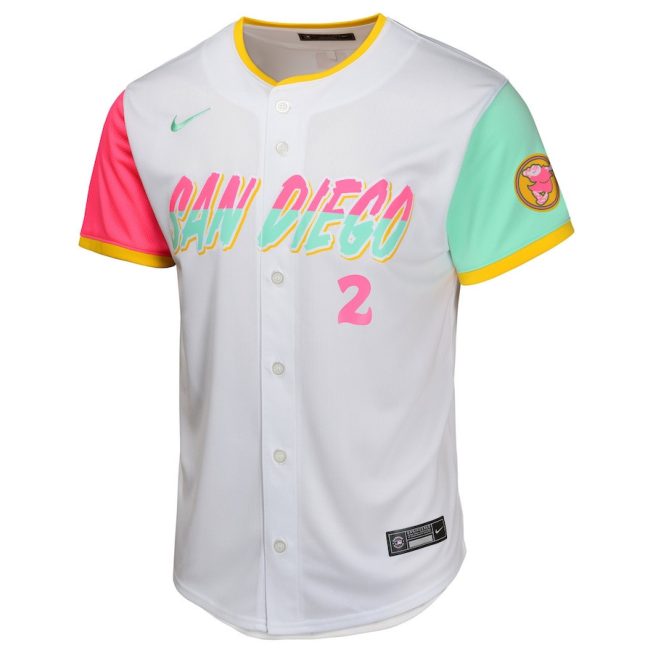 Xander Bogaerts 2 San Diego Padres City Connect Limited YOUTH Jersey - White - Image 2