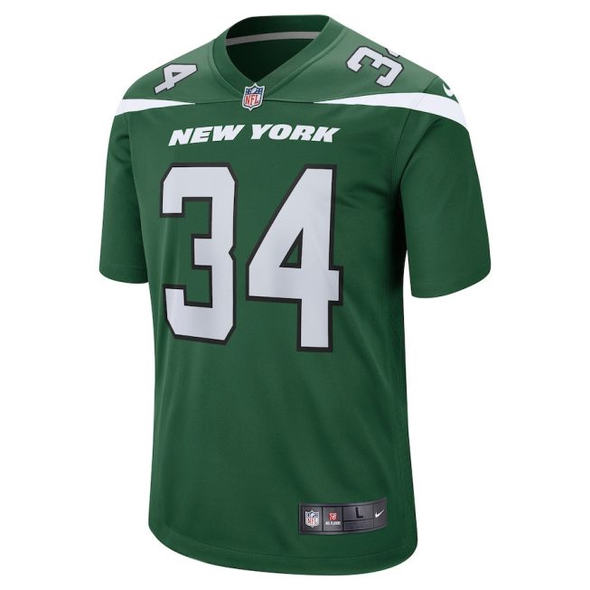Justin Hardee 34 New York Jets Men Game Jersey - Gotham Green - Image 2