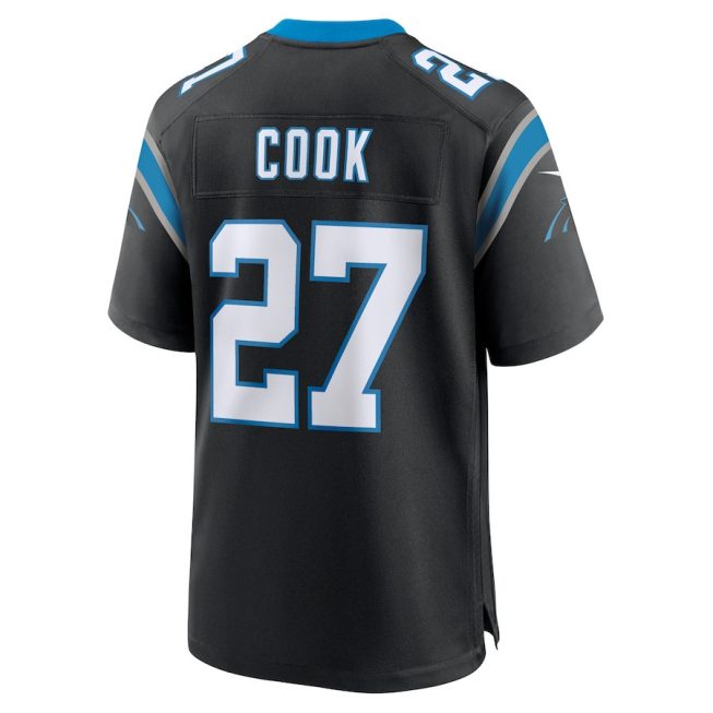 Alex Cook 27 Carolina Panthers Game Men Jersey - Black - Image 3