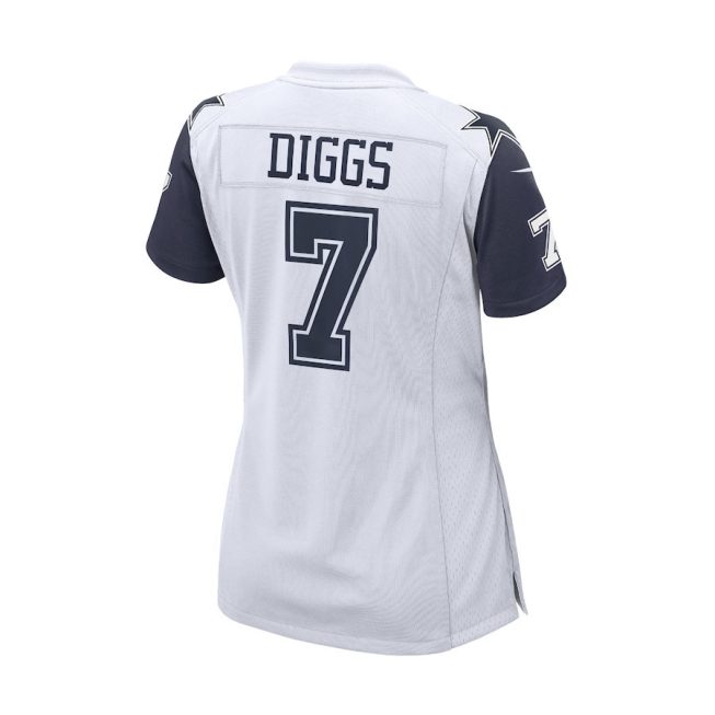 Trevon Diggs 7 Dallas Cowboys Women Team Game Jersey - White - Image 3