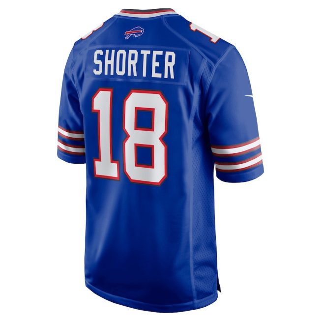 Justin Shorter 18 Buffalo Bills Men Team Game Jersey - Royal - Image 3