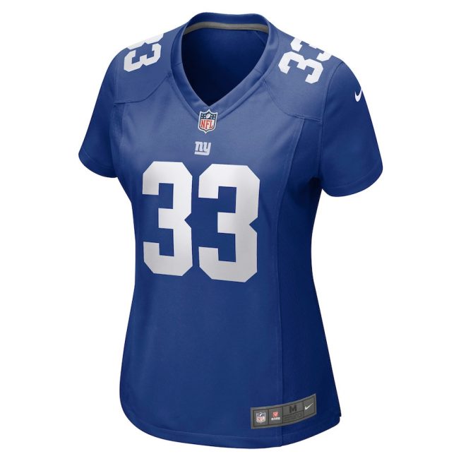 Aaron Robinson 33 New York Giants Women Game Jersey - Royal - Image 2