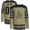 Arizona Coyotes Military Appreciation Team Authentic Custom Practice Jersey - Camo