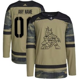 Arizona Coyotes Military Appreciation Team Authentic Custom Practice Jersey - Camo