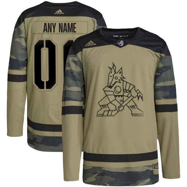 Arizona Coyotes Military Appreciation Team Authentic Custom Practice Jersey - Camo