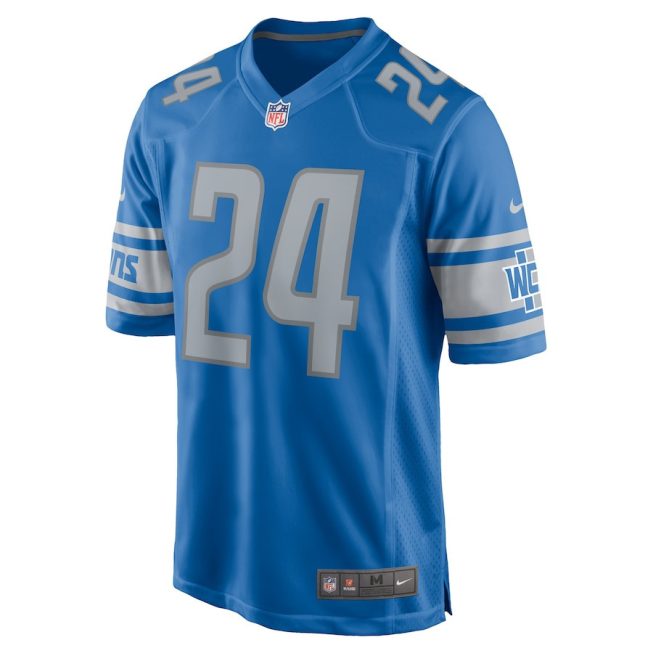 Steven Gilmore 24 Detroit Lions Men's Team Game Jersey - Blue - Image 2