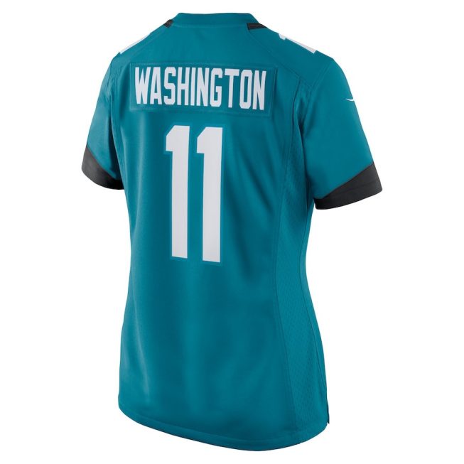 Parker Washington 11 Jacksonville Jaguars Women Team Game Jersey - Teal - Image 3