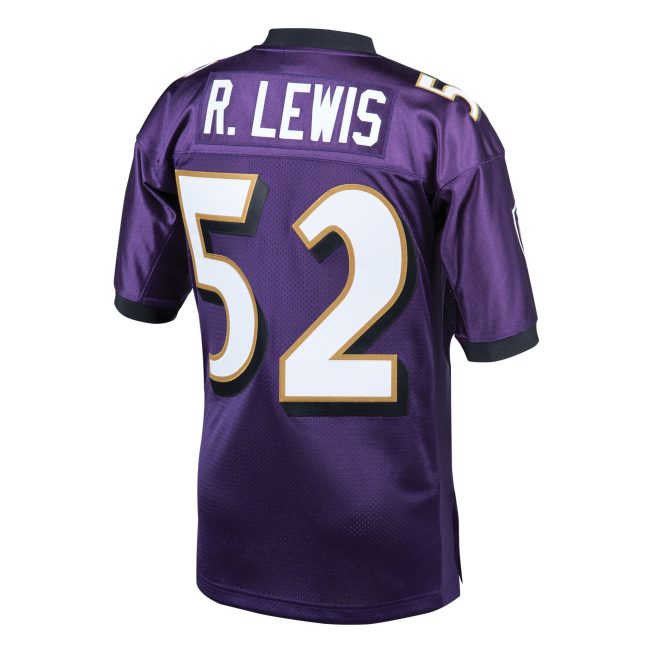 Ray Lewis Baltimore Ravens 2000 Mitchell & Ness Authentic Throwback Retired Player Jersey - Purple - Image 3