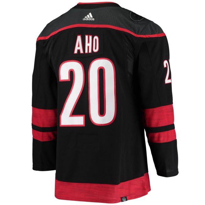 Sebastian Aho Carolina Hurricanes Home Primegreen Authentic Player Jersey - Black - Image 3
