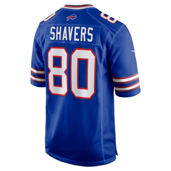 Tyrell Shavers 80 Buffalo Bills Men Team Game Jersey - Royal - Image 3
