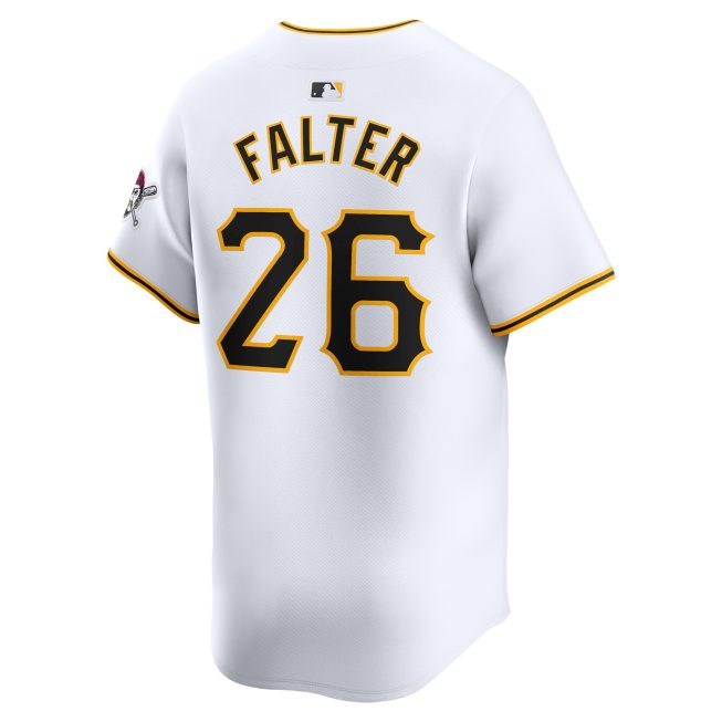 Bailey Falter Pittsburgh Pirates Home Limited Player Jersey - White - Image 3