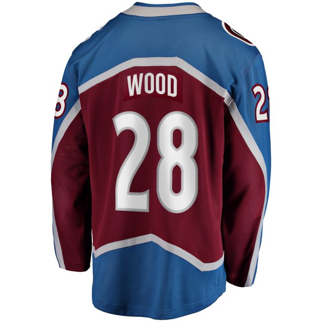 Miles Wood Colorado Avalanche Fanatics Home Breakaway Jersey - Maroon - Image 3