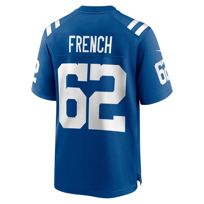 Wesley French Indianapolis Colts Game Player Jersey - Royal - Image 3