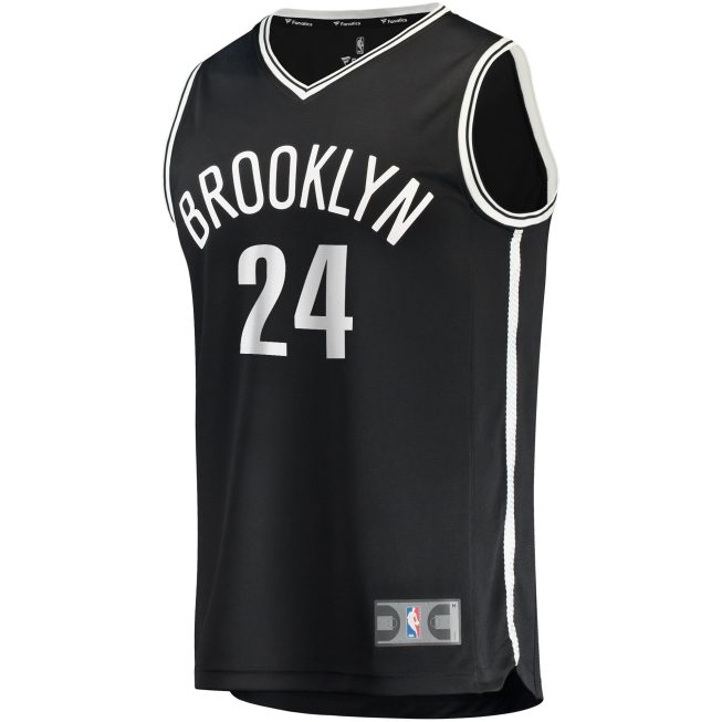 Cam Thomas Brooklyn Nets Fanatics Fast Break Replica Jersey - Icon Edition - Black - Image 2
