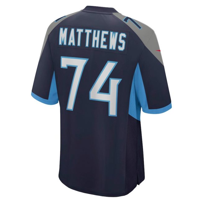 Bruce Matthews 74 Tennessee Titans Men Retired Jersey - Navy - Image 3