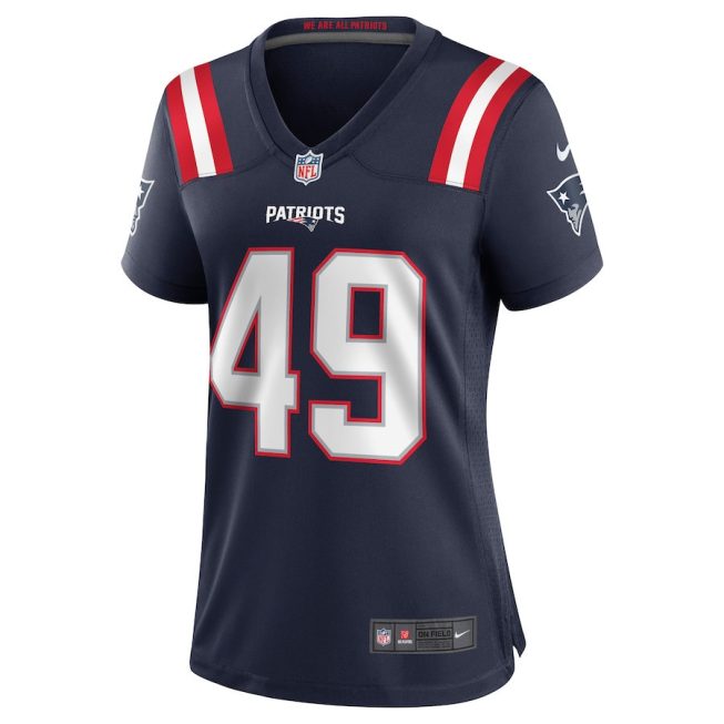 Joe Cardona 49 New England Patriots Women Game Jersey - Navy - Image 2