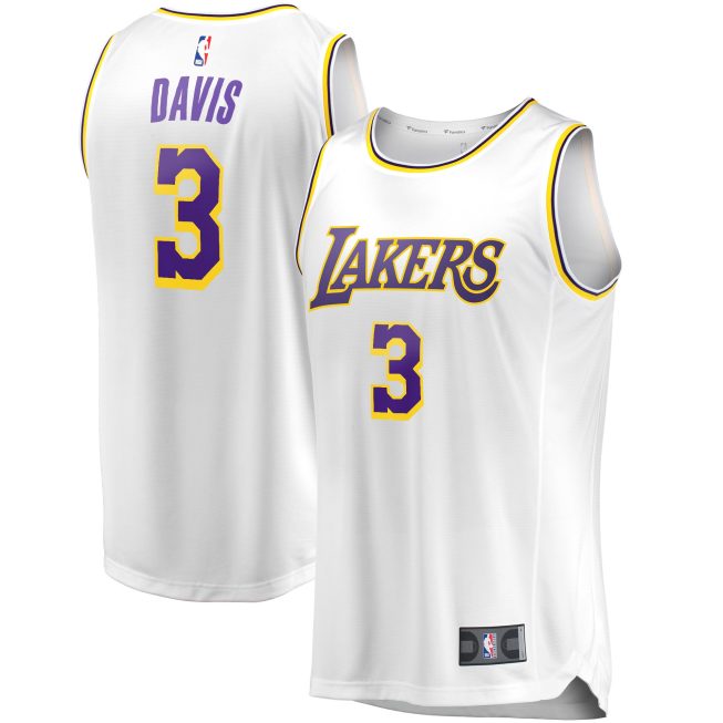 Anthony Davis Los Angeles Lakers Fanatics Fast Break Replica Player Jersey - White - Association Edition