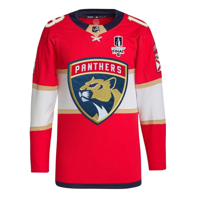 Steven Lorentz 18 Florida Panthers 2024 STANLEY CUP Final Home Breakaway Jersey - Men, Red - Image 2
