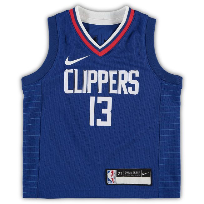 Paul George LA Clippers Toddler 2020/21 Replica Jersey - Icon Edition - Royal - Image 2