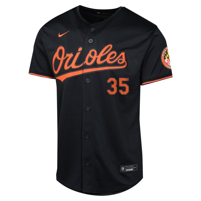 Adley Rutschman Baltimore Orioles Youth Alternate Limited Player Jersey - Black - Image 2