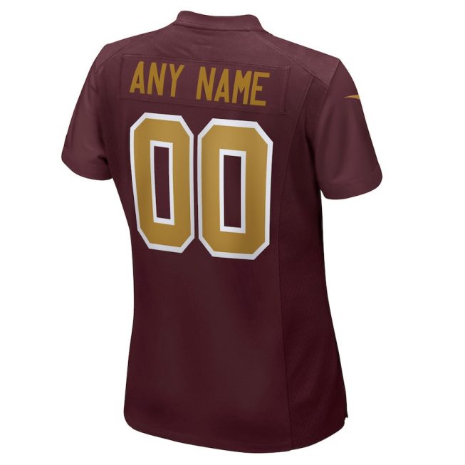 Washington Team Women Alternate Custom Jersey - Burgundy - Image 3