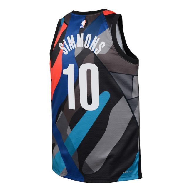 Ben Simmons 10 Brooklyn Nets 2023/24 City Edition Swingman YOUTH Jersey - Black - Image 3