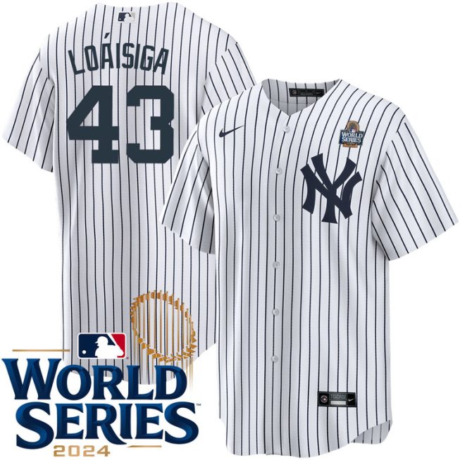 Jonathan Loaisiga New York Yankees Home World Series Jersey