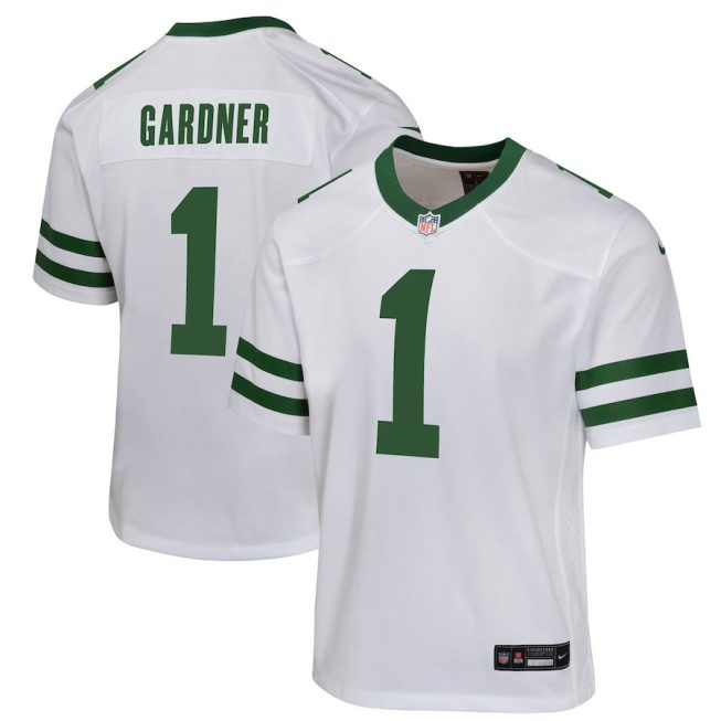Ahmad Sauce Gardner 1 New York Jets Game YOUTH Jersey - Legacy White