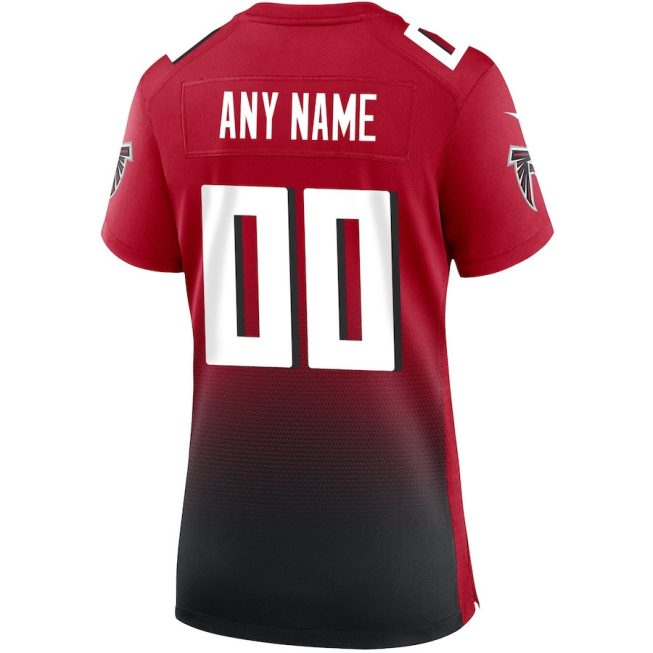 Atlanta Falcons Women's Custom Alternate Game Jersey - Red - Image 3