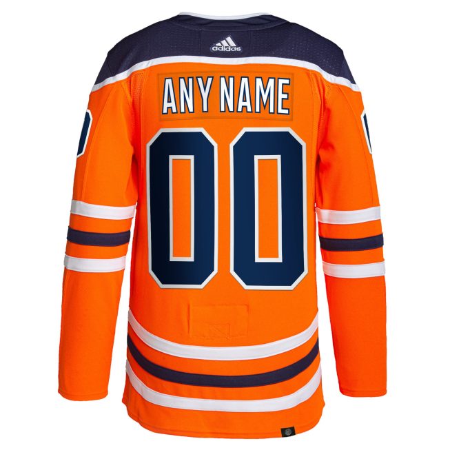 Edmonton Oilers Home Primegreen Authentic Custom Jersey - Orange - Image 3