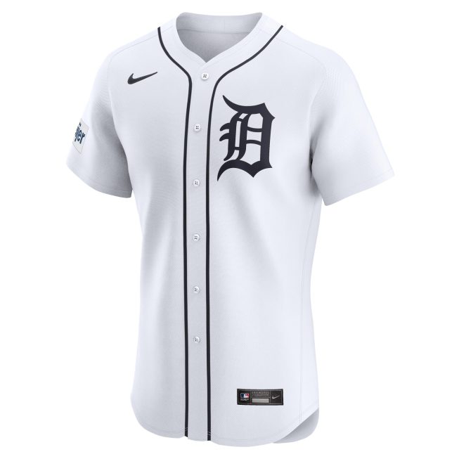 Detroit Tigers Home Elite Pick-A-Player Retired Roster Patch Jersey - White - Image 2