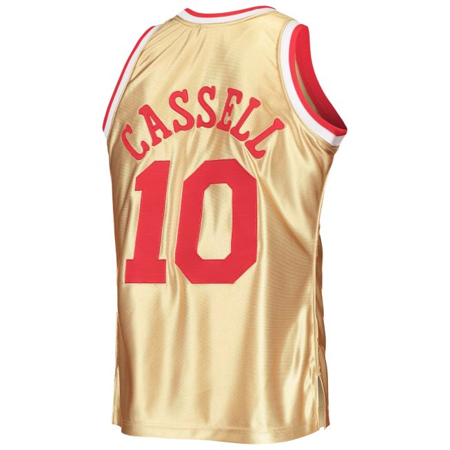 Sam Cassell Houston Rockets Mitchell & Ness 75th Anniversary 1993/94 Hardwood Classics Swingman Jersey - Gold - Image 3