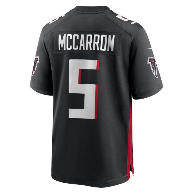 AJ McCarron 5 Atlanta Falcons Men's Game Jersey - Black - Image 3