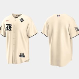 Texas Rangers 2023 World Series Stitched Baseball Jersey - Cream