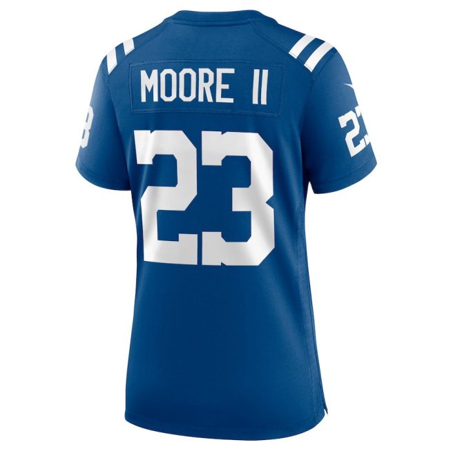 Kenny Moore II 23 Indianapolis Colts Women Game Jersey - Royal - Image 3