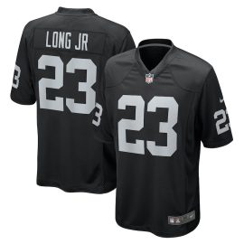David Long Jr. 23 Las Vegas Raiders Men Team Game Jersey - Black