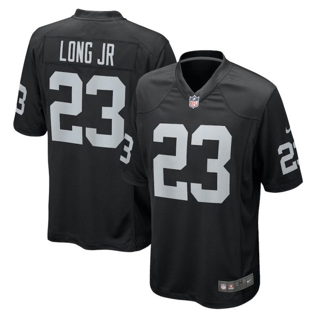 David Long Jr. 23 Las Vegas Raiders Men Team Game Jersey - Black