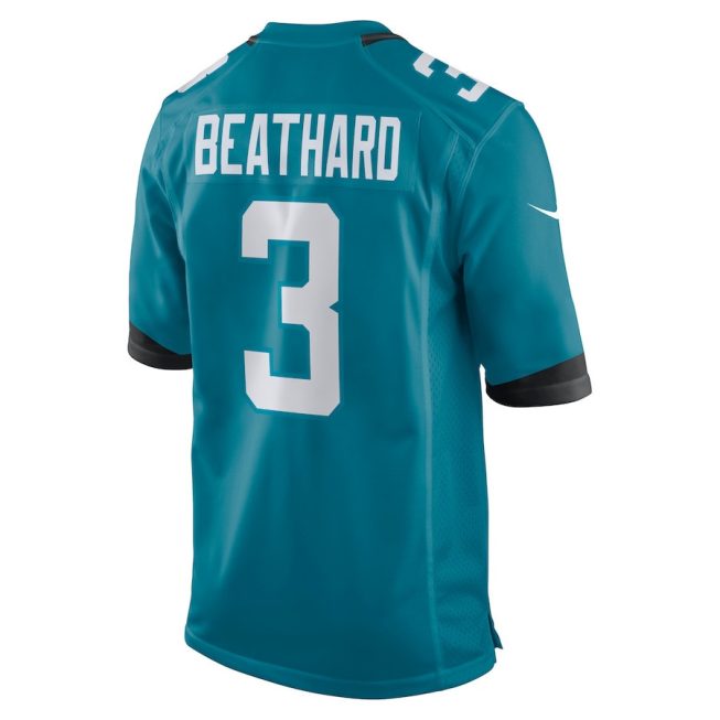 C.J. Beathard 3 Jacksonville Jaguars Men Game Jersey - Teal - Image 3