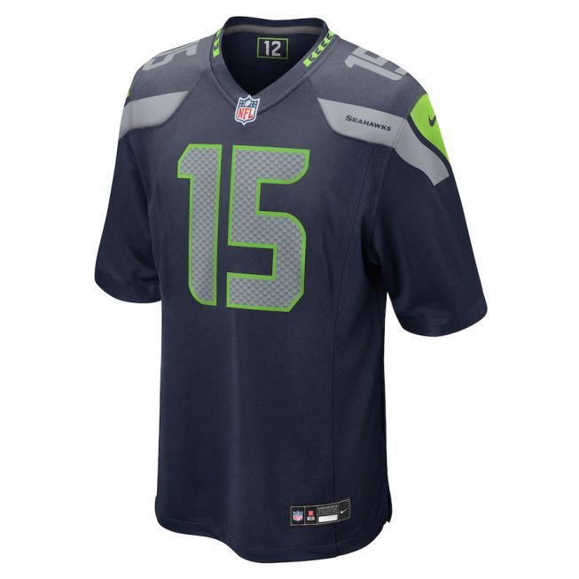 Brett Rypien 15 Seattle Seahawks Game Men Jersey - College Navy - Image 2