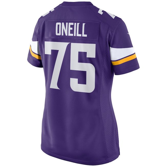 Brian O'Neill 75 Minnesota Vikings Women Game Jersey - Purple - Image 3