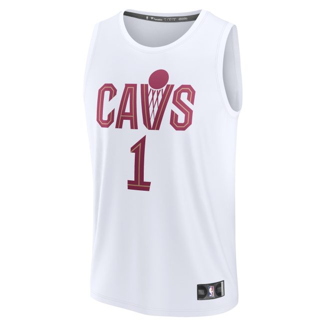 Max Strus Cleveland Cavaliers Fanatics Youth Fast Break Replica Player Jersey - Association Edition - White - Image 2