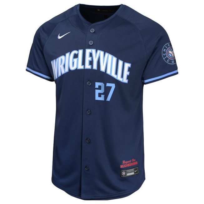 Seiya Suzuki 27 Chicago Cubs City Connect Limited YOUTH Jersey - Navy - Image 2