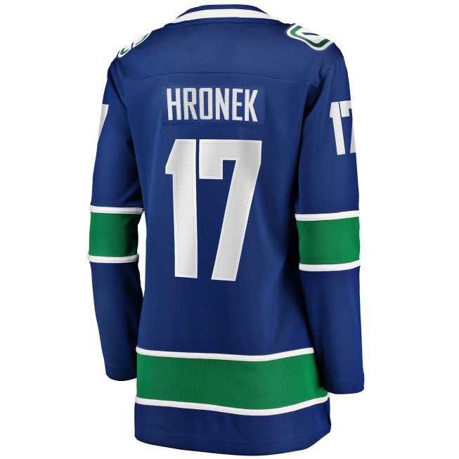 Filip Hronek Vancouver Canucks Women's Fanatics Home Breakaway Jersey - Blue - Image 3