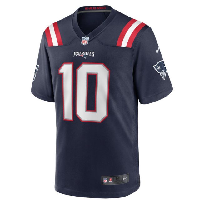 Drake Maye New England Patriots 2024 First Round Pick Player Game Jersey - Navy - Image 2