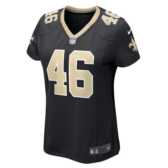 Adam Prentice New Orleans Saints Women's Game Player Jersey - Black - Image 2
