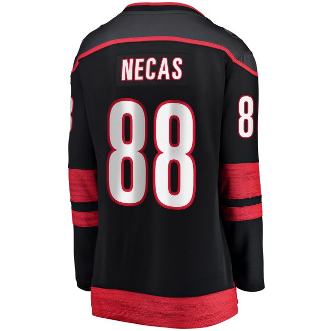 Martin Necas Carolina Hurricanes Fanatics Women's Home Breakaway Player Jersey - Black - Image 3