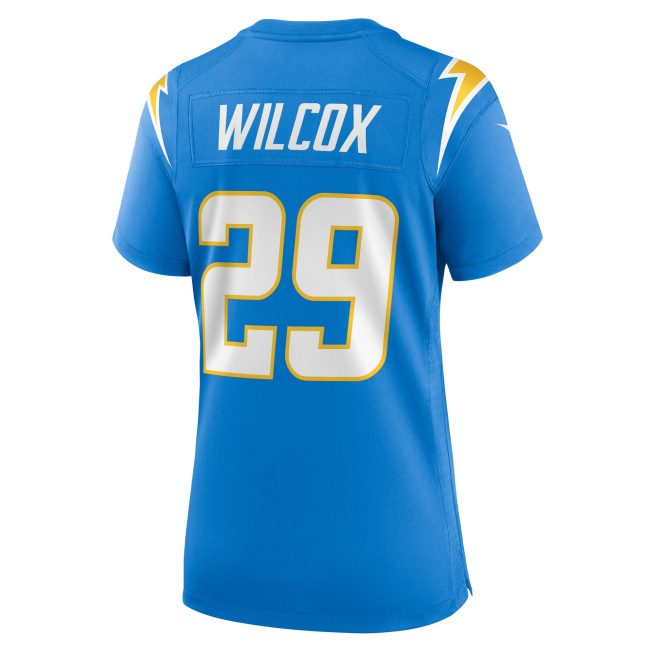 Chris Wilcox Los Angeles Chargers Women's Team Game Jersey - Powder Blue - Image 3
